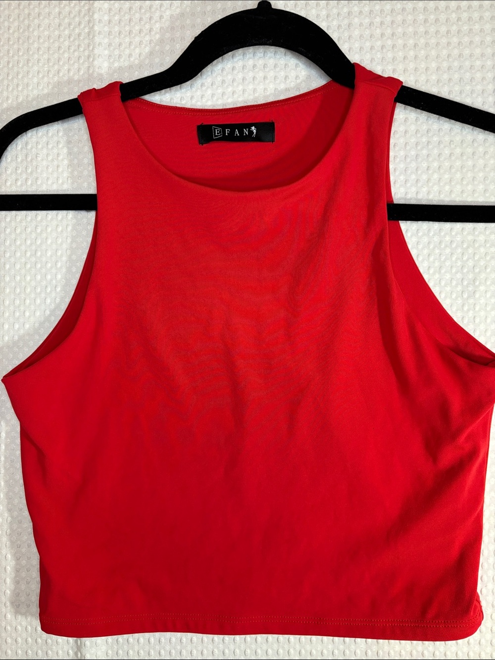 EFAN Red Sleeveless Cropped Tank Top